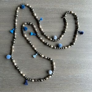 Hipchik Beaded Tassel Necklace 42”